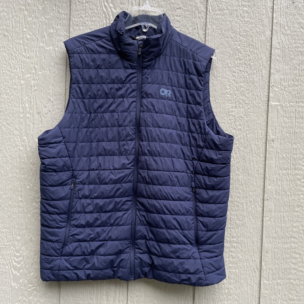 Outdoor Research Shadow Insulated Vest Mens XL Navy Blue Puffer Cozy Lightweight